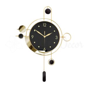 Đồng hồ đen tráng gương