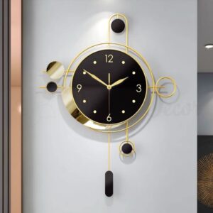 Đồng hồ đen tráng gương