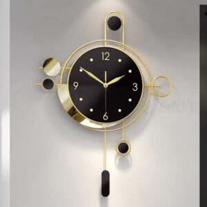 Đồng hồ đen tráng gương