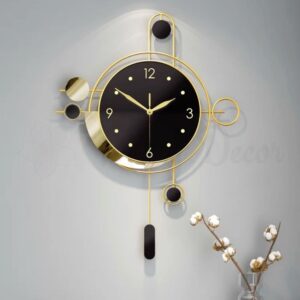 Đồng hồ đen tráng gương