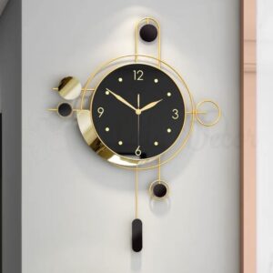 Đồng hồ đen tráng gương