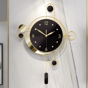 Đồng hồ đen tráng gương