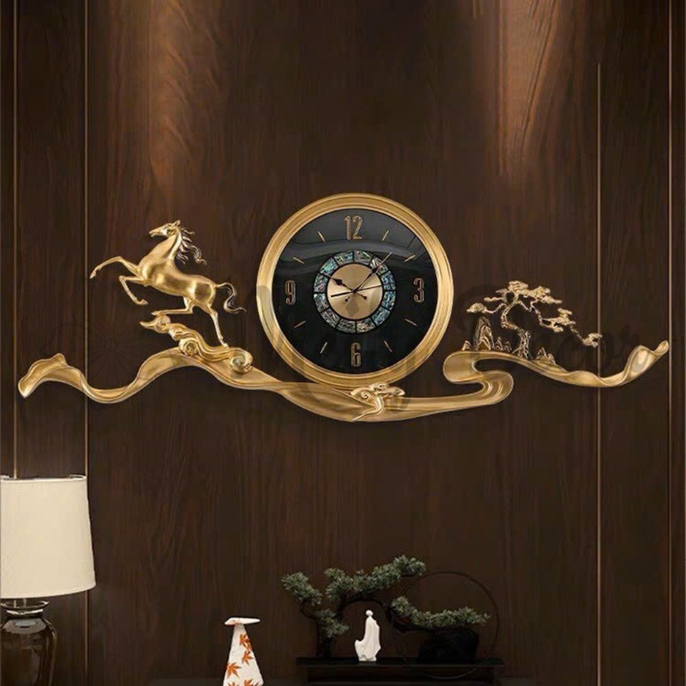 Đồng hồ cao cấp bằng đồng ngựa vàng Đồng hồ cao cấp bằng đồng ngựa vàng