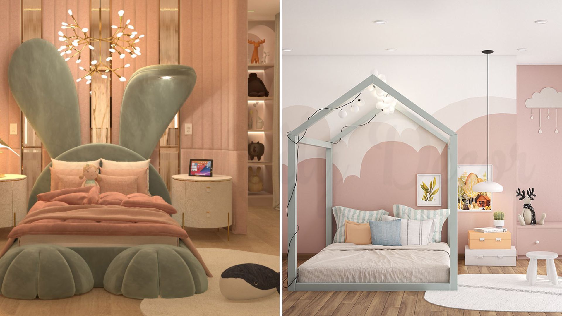 Mẫu decor phòng ngủ không giường cho em bé