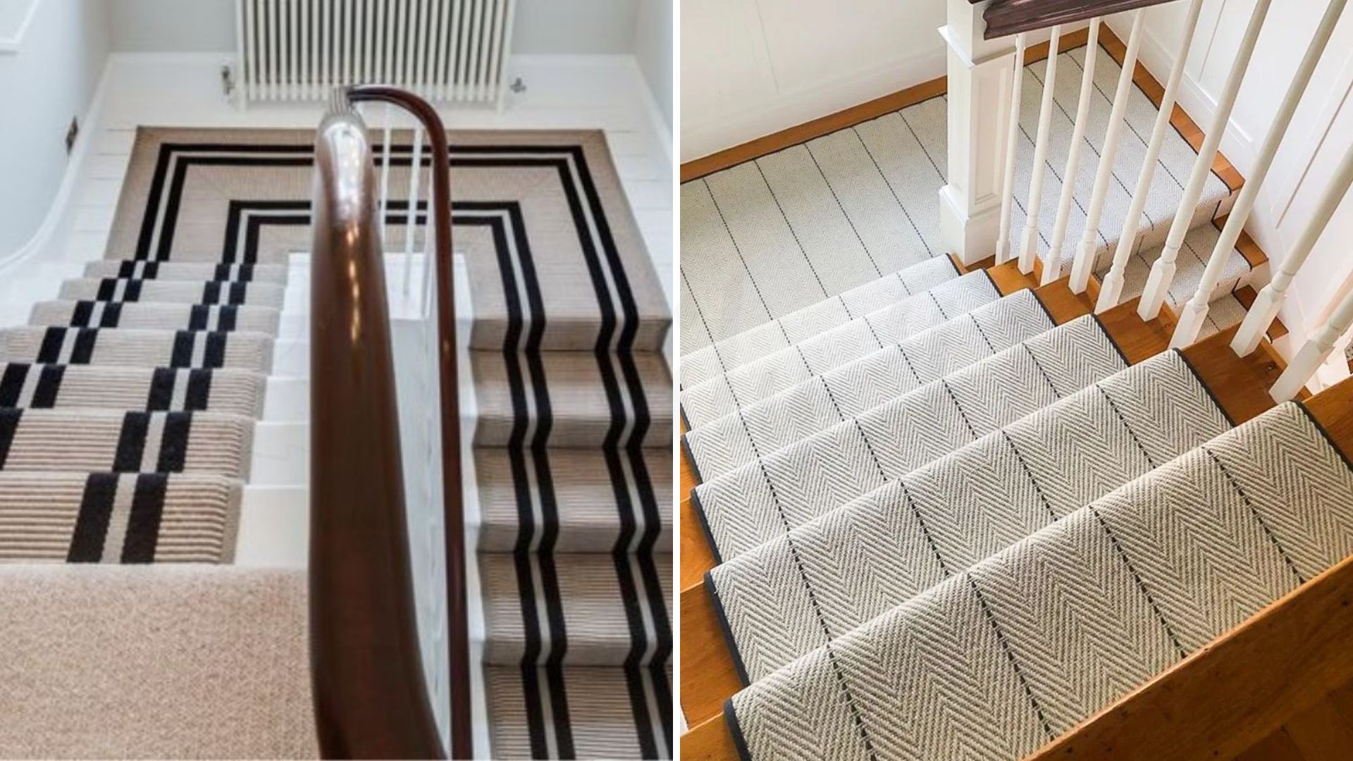 Trang trí cầu thang với thảm