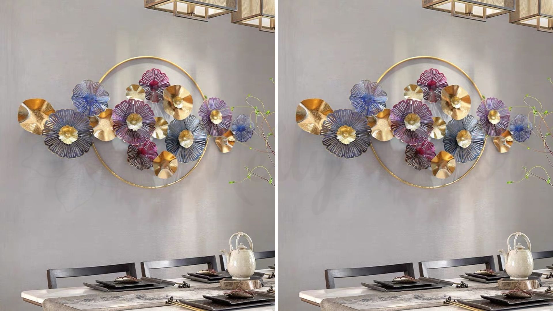 Đặc điểm nổi bật của tranh nghệ thuật hoa cúc hoạ mi khung tròn