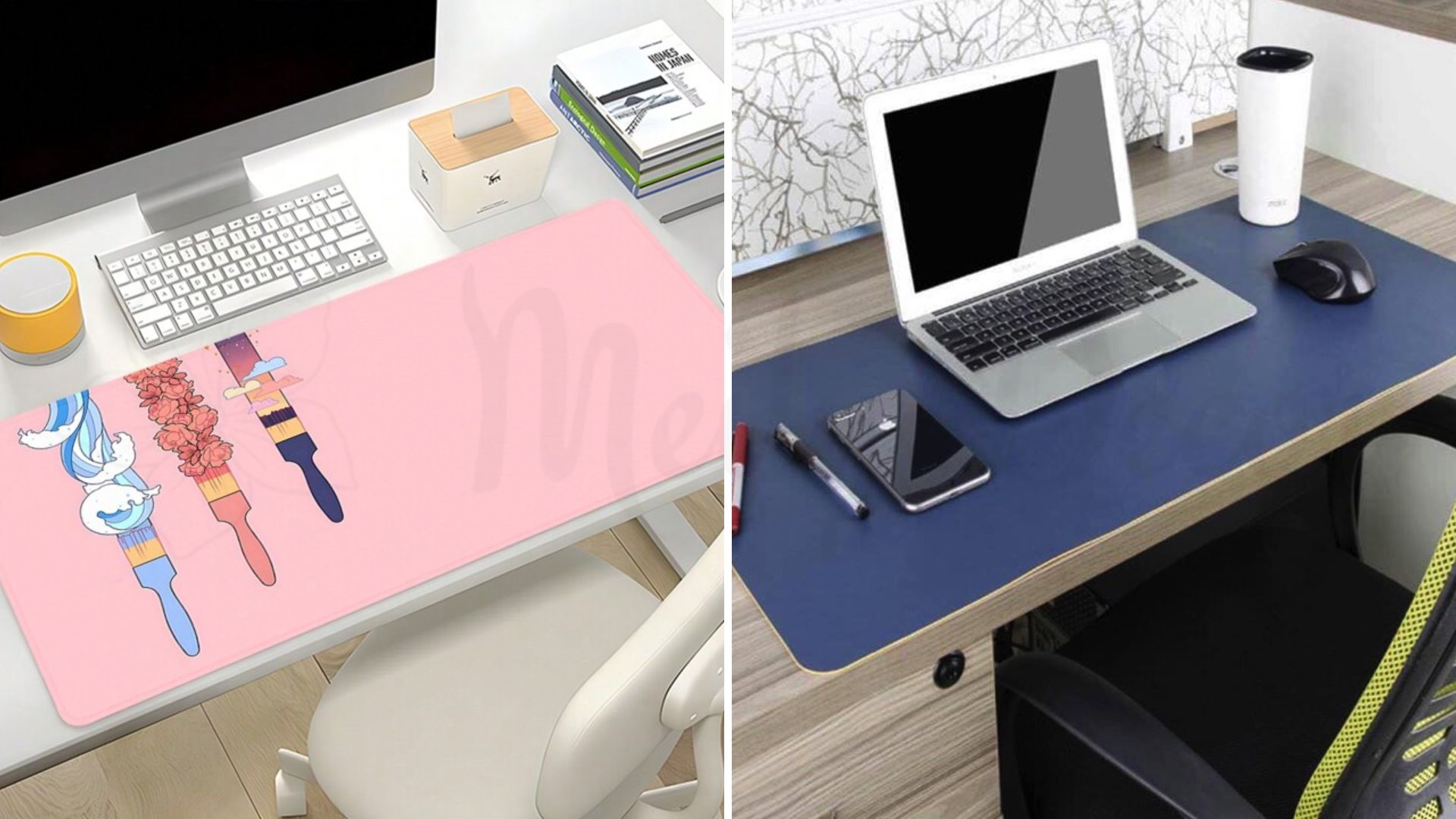 Trang trí góc làm việc tại công sở cùng miếng lót chuột kiểu dáng độc đáo